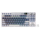 Tastiera da gioco wireless Royal Kludge M87 TKL (layout USA, blu oceano, interruttore crema, 80%, RGB, hot swap, Bluetooth USB-C da 2,4 GHz)