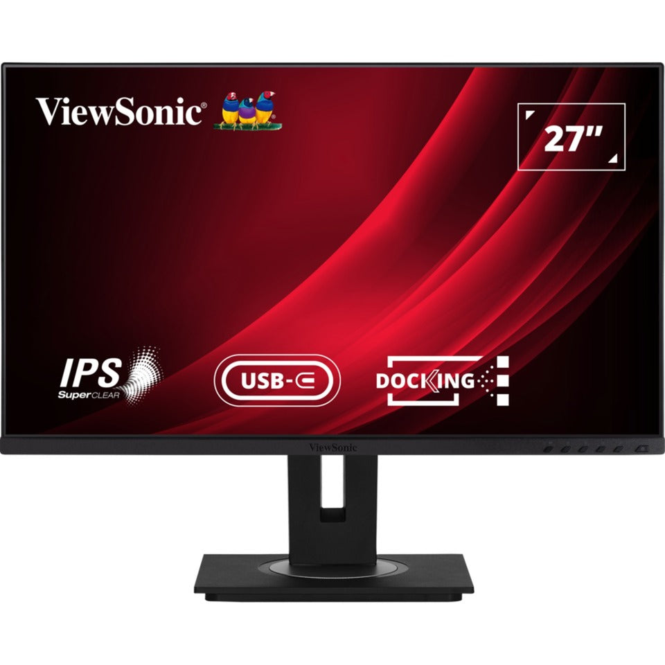Monitor de acoplamiento Viewsonic vg2756-4k 27 (negro (mate), 1x HDMI, 1x puerto de pantalla, USB-C, USB-A, USB-B, sonido)