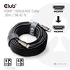 Club 3d hdmi hybride aoc kabel 8k60hz 4k120hz 30m (zwart)