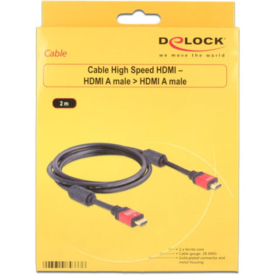Delock High Speed ​​Hdmi - Hdmi A Male> Hdmi un macho
