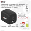 Club 3d travel charger 65w gan (zwart)