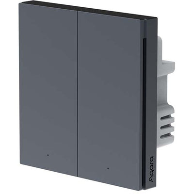 Aqara smart wall switch h1 dubbele schakelaar (antraciet, zigbee 3.0)