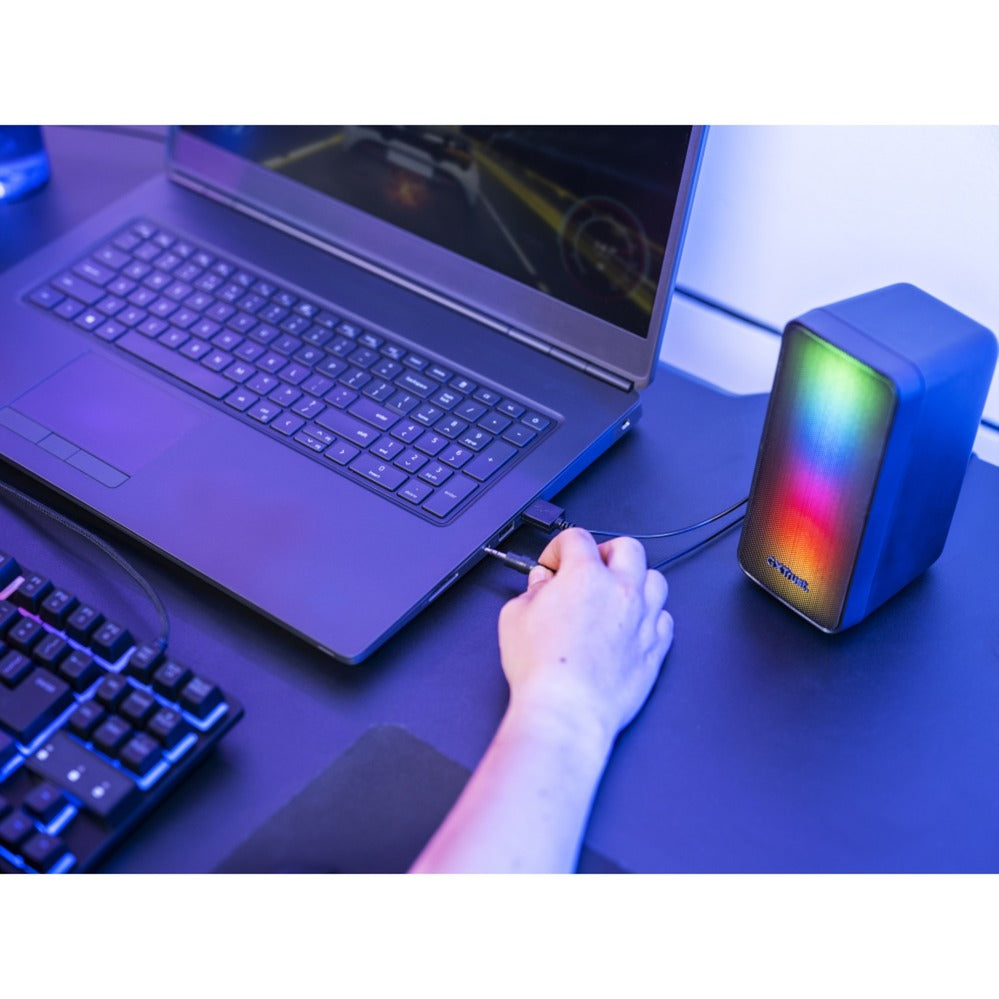 Trust gxt 611 wezz illuminated 2.0 rgb speaker set pc-luidspreker (zwart, rgb leds)