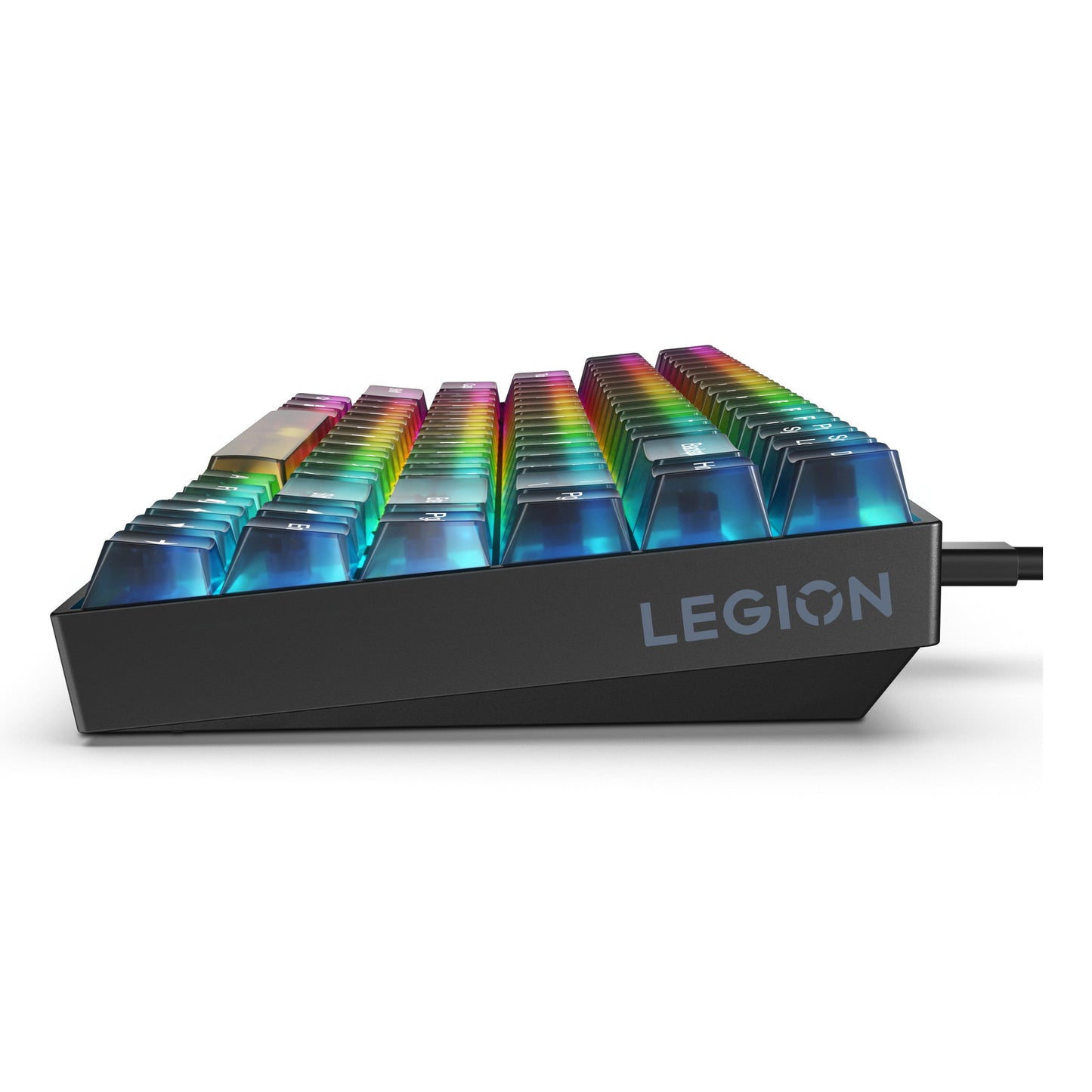Tastiera da gioco meccanica Lenovo legion k510 mini pro rgb (nera, layout americano (qwerty), 75%, interruttore marrone, hot swap, USB)