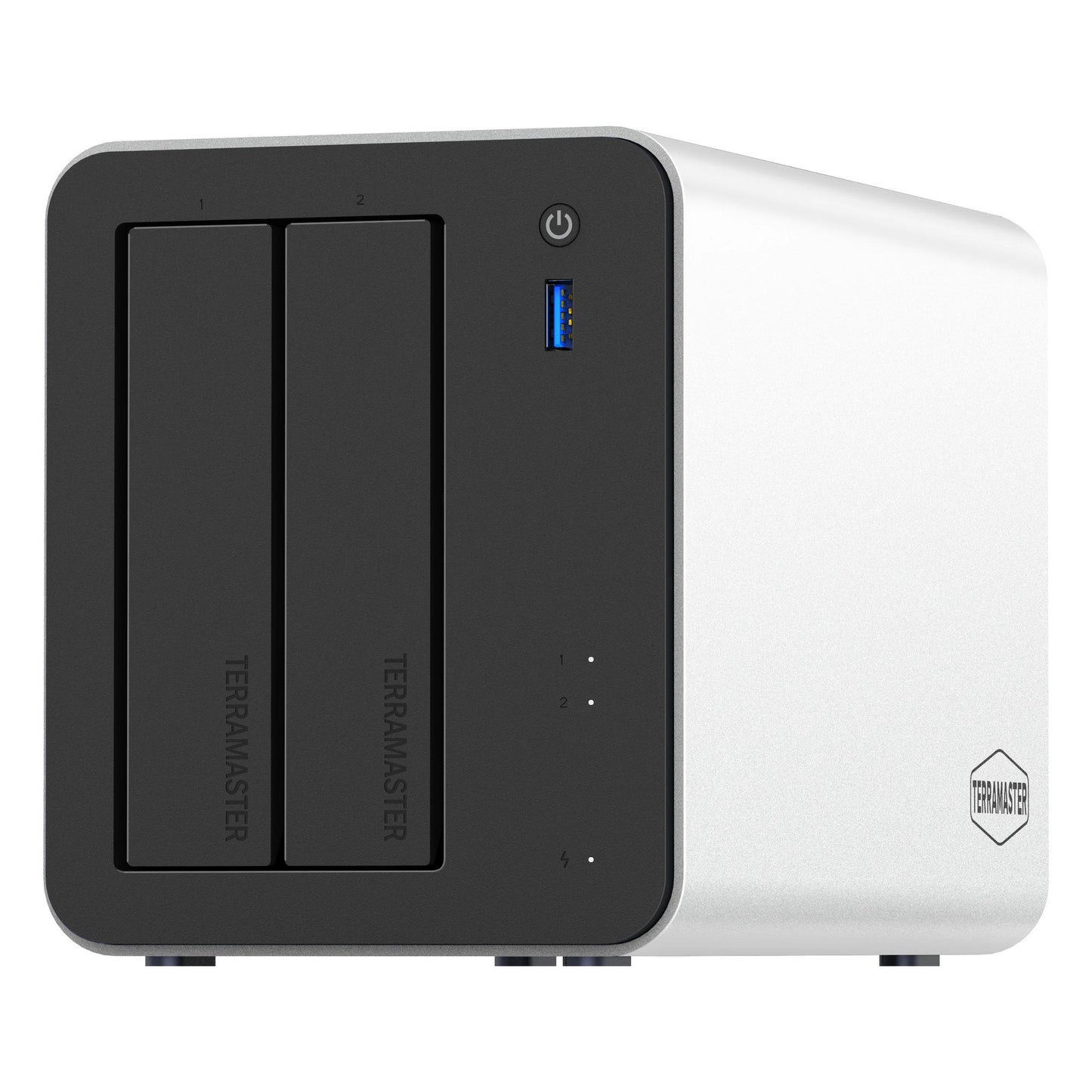 Terramaster f2-425 plus nas (bianco, 2x 5GBe, HDMI, USB)