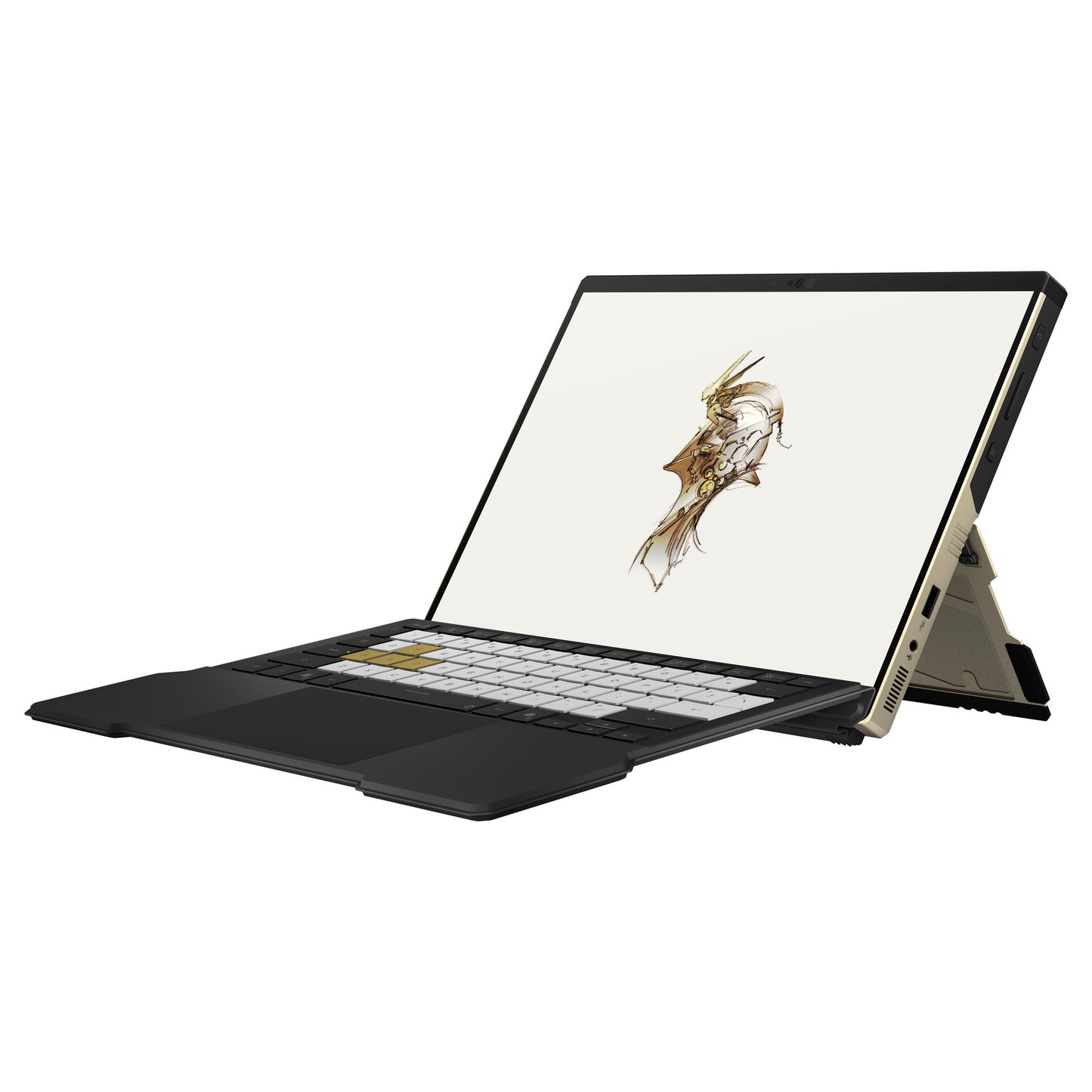 Asus rog flow z13-kjp gz302eac-ru178w 13.4 Portátil para juegos 2 en 1 (oro negro | ryzen al max+ 395 | radeon 8060s | 128 GB | 1 TB SSD | táctil)