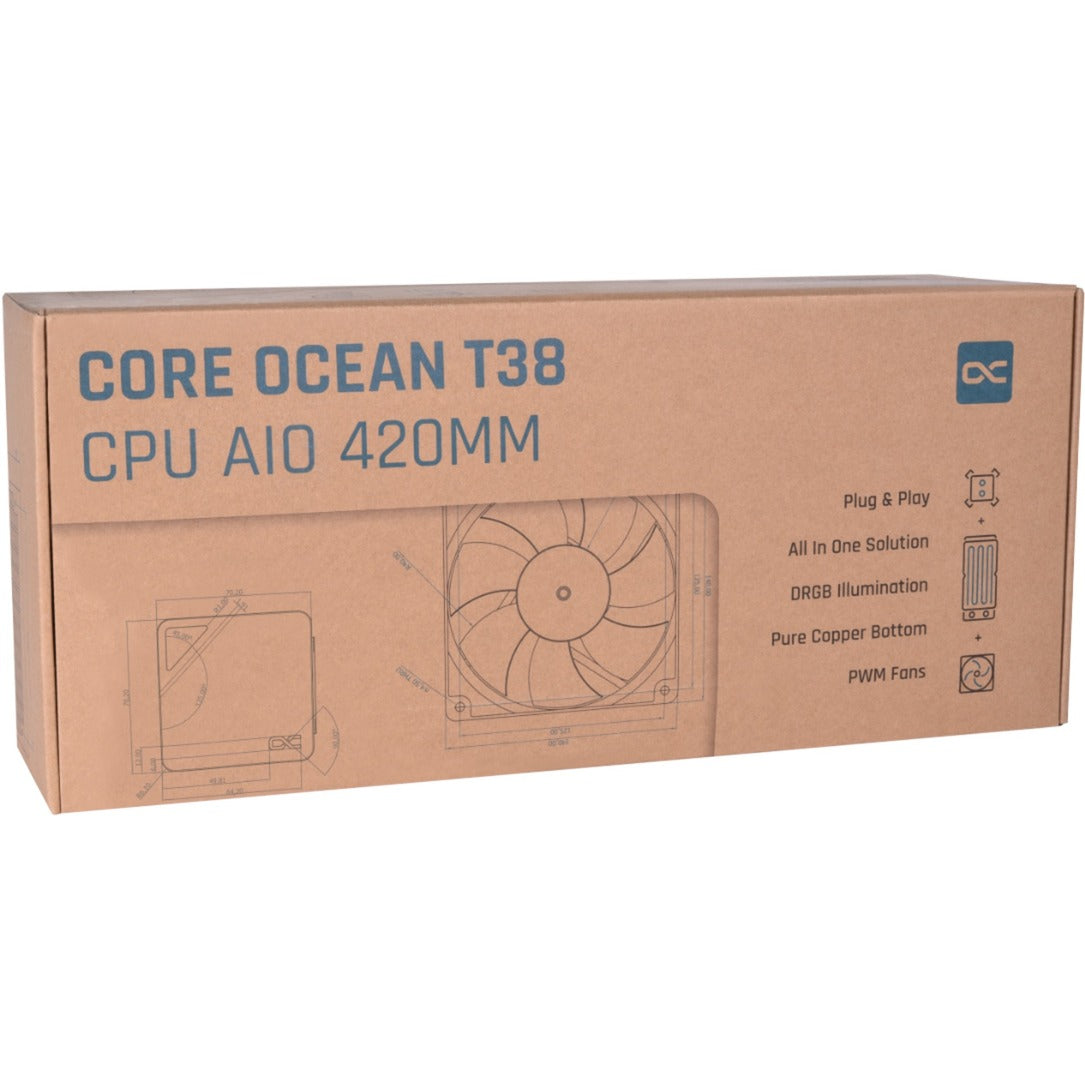 Alphacool core ocean t38 420 raffreddamento ad acqua (nero)