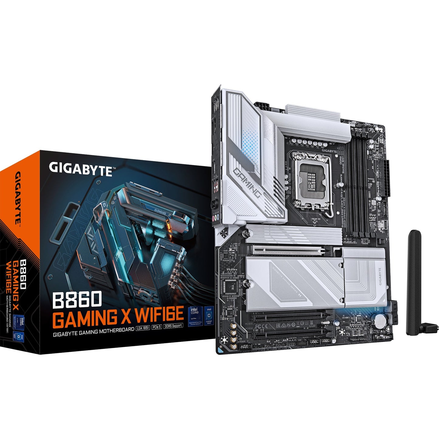 Gigabyte B860 Gaming x Wifi6E, ATX, LGA1851, Intel B860, 4x DDR5, 2,5 GBE, Wi-Fi 6th, USB4, USB-C