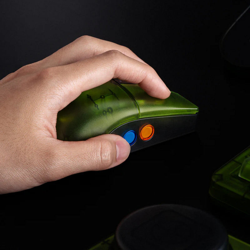 Mouse 8bitdo retro r8 - edizione xbox (verde, 50 - 26000 dpi, Bluetooth USB-C 2,4 GHz)