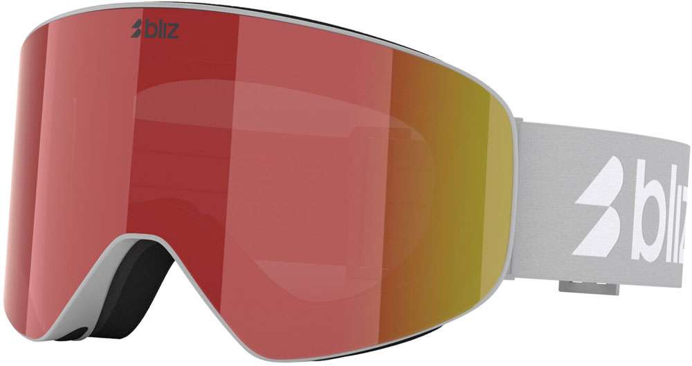 Maschera da sci multiuso Bliz flow brown w red