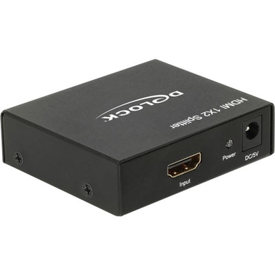 Delock 1x hdmi naar 2x hdmi splitter (zwart, 4k)