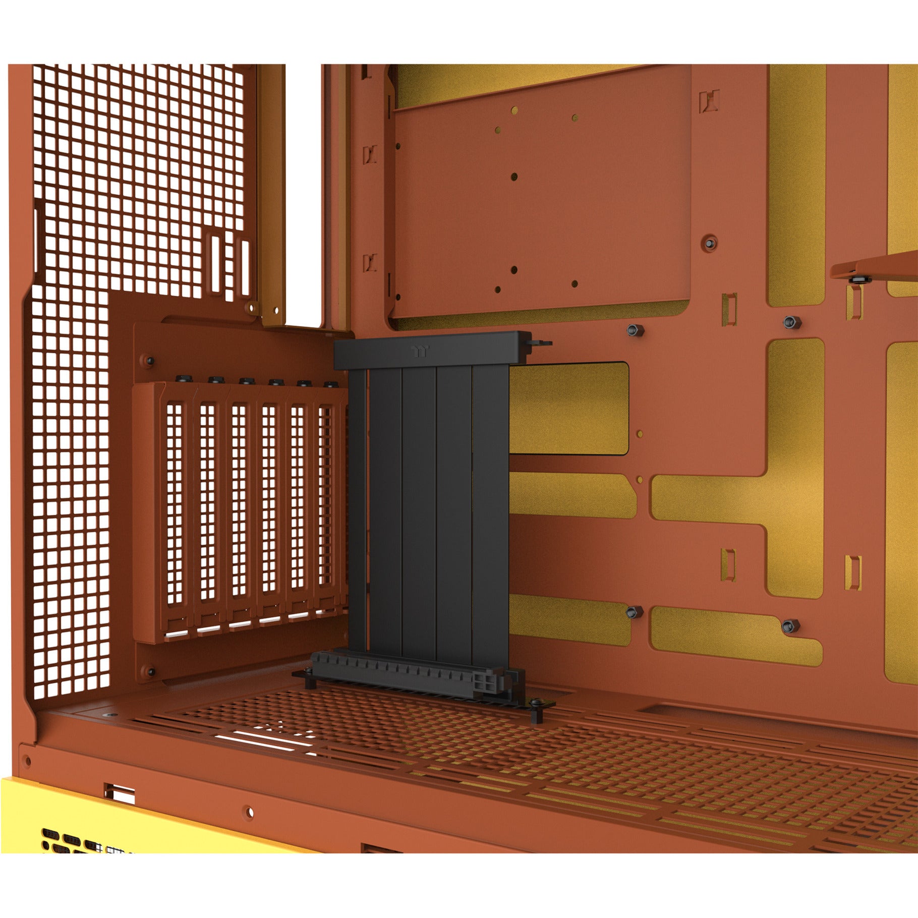 Thermaltake view 600 tg carcasa de torre grande de caramelo de mantequilla (amarillo | 2x USB-A | 1x USB-C | vidrio templado)