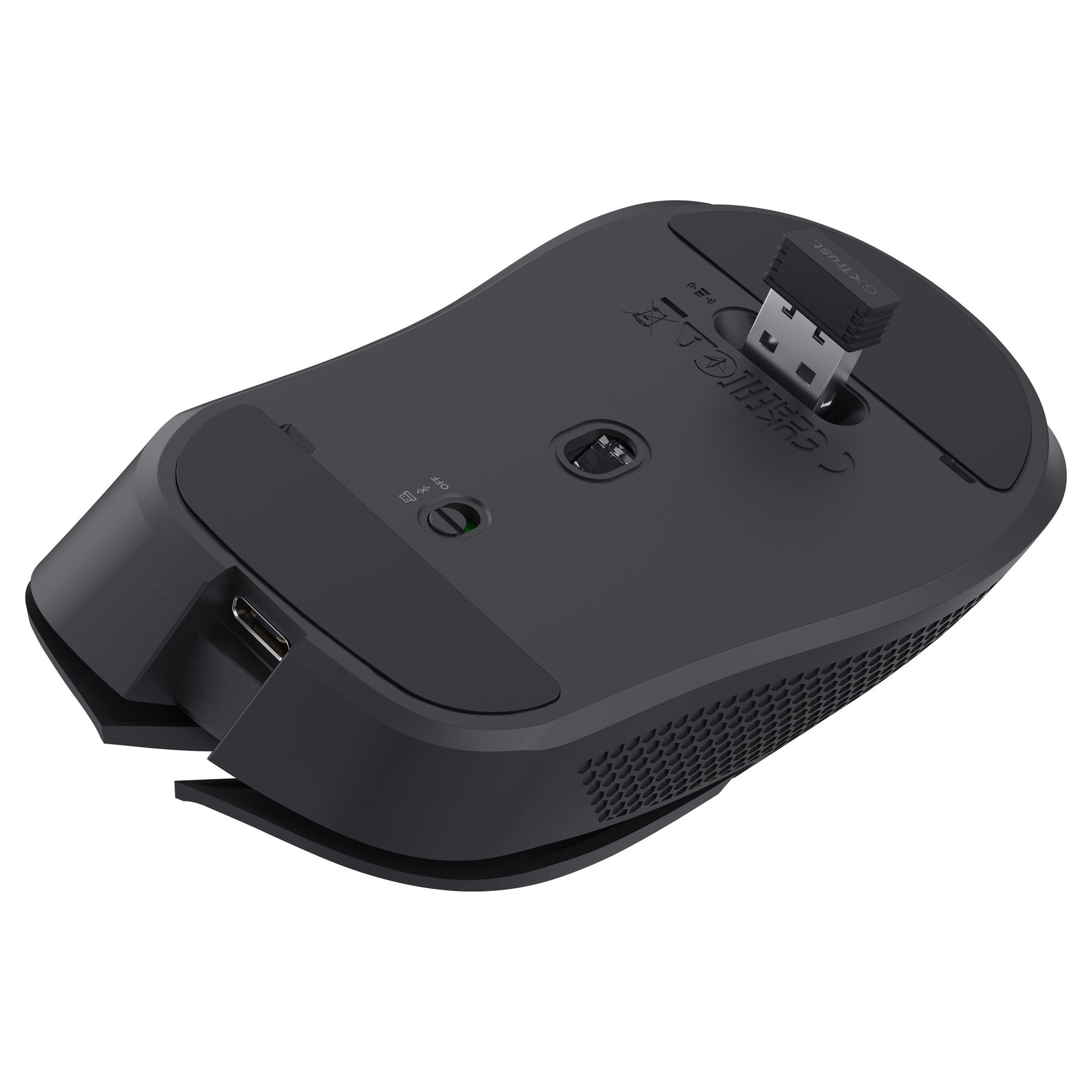 Trust GXT 931 YBar ratón inalámbrico para juegos (negro, 200 - 7200 dpi, 2,4 GHz Bluetooth USB)