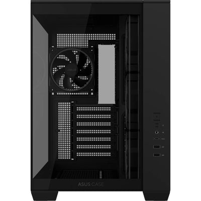 Carcasa de torre midi Asus a32 plus (negro | 2x USB-A | 1x USB-C | RGB | vidrio templado)