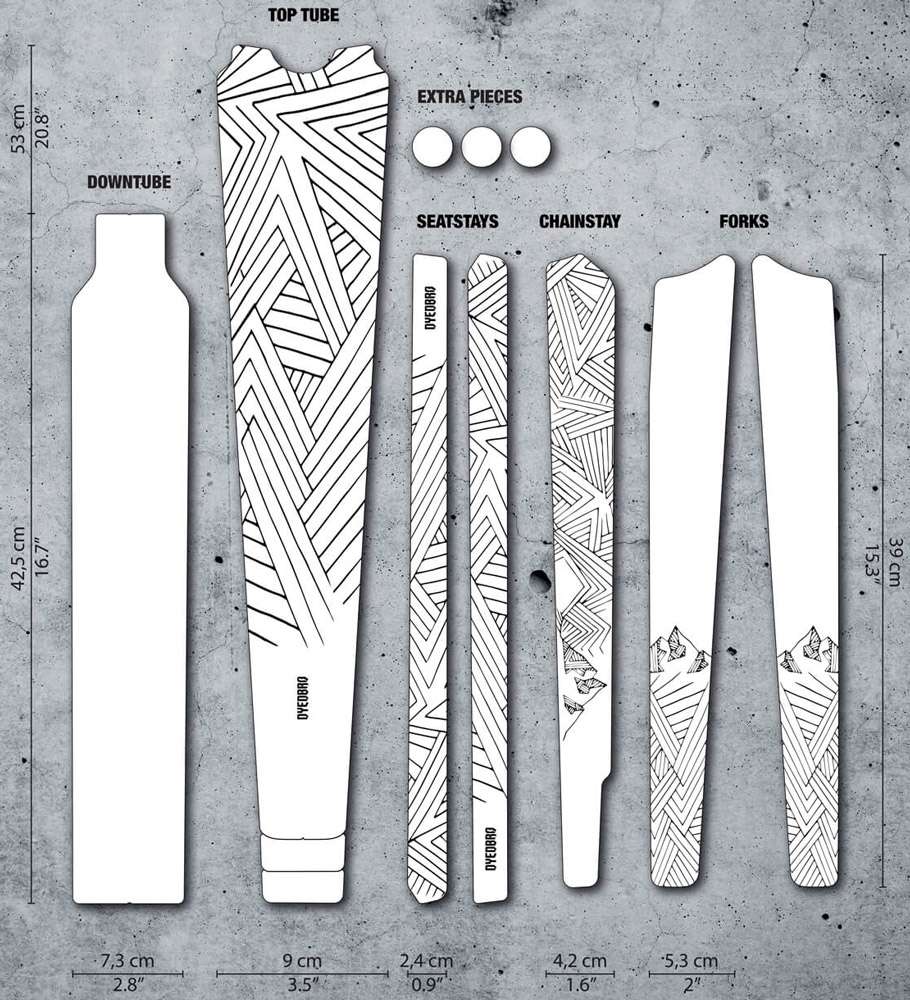 Kit protezione telaio Gravel Dyedbro Stay Free