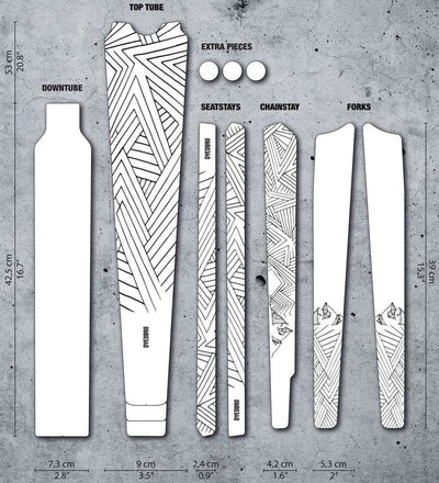 Dyedbro stay free gravel frame protection kit