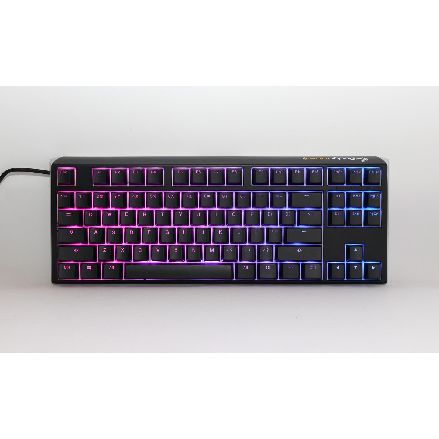 Ducky one 3 classic tkl tastiera meccanica rgb (nera, layout us (qwerty), cherry mx speed silver, 80% (tkl), led rgb, double-shot pbt, hot-swapable, meccanica quack)