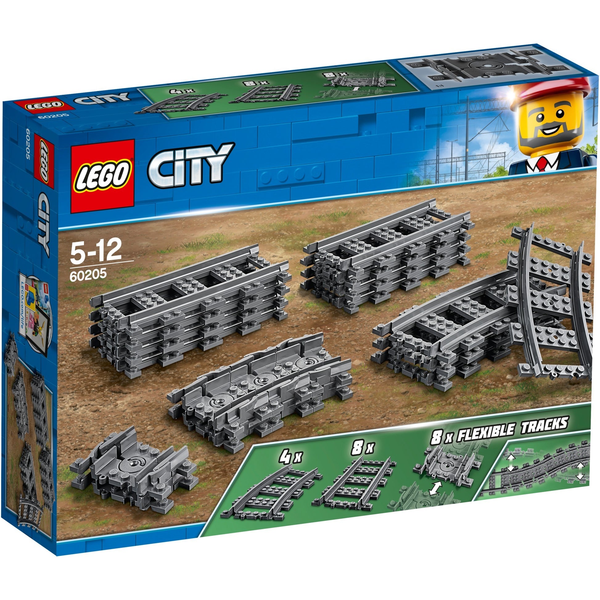 Lego City 60205 Rails flessibili 20 pezzi