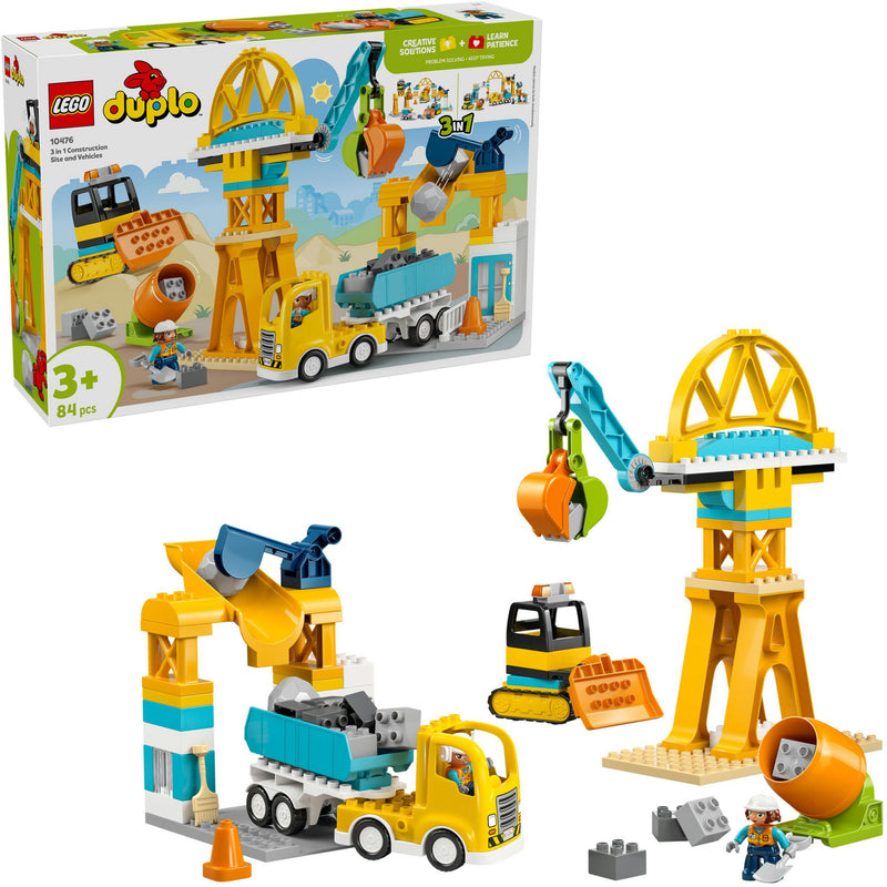 Lego duplo town 10476 3 en 1 sitio de construcción y vehículos