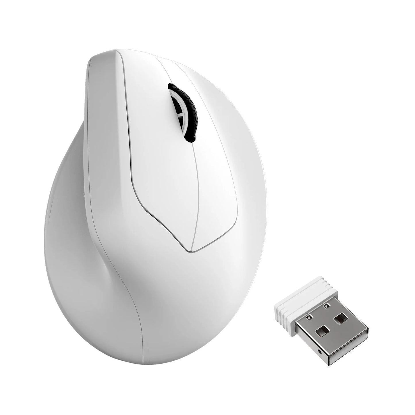 Keychron m5 wireless ergonomic mouse (white, 100 to 30,000 dpi, 8000hz, 2.4 ghz bluetooth USB)