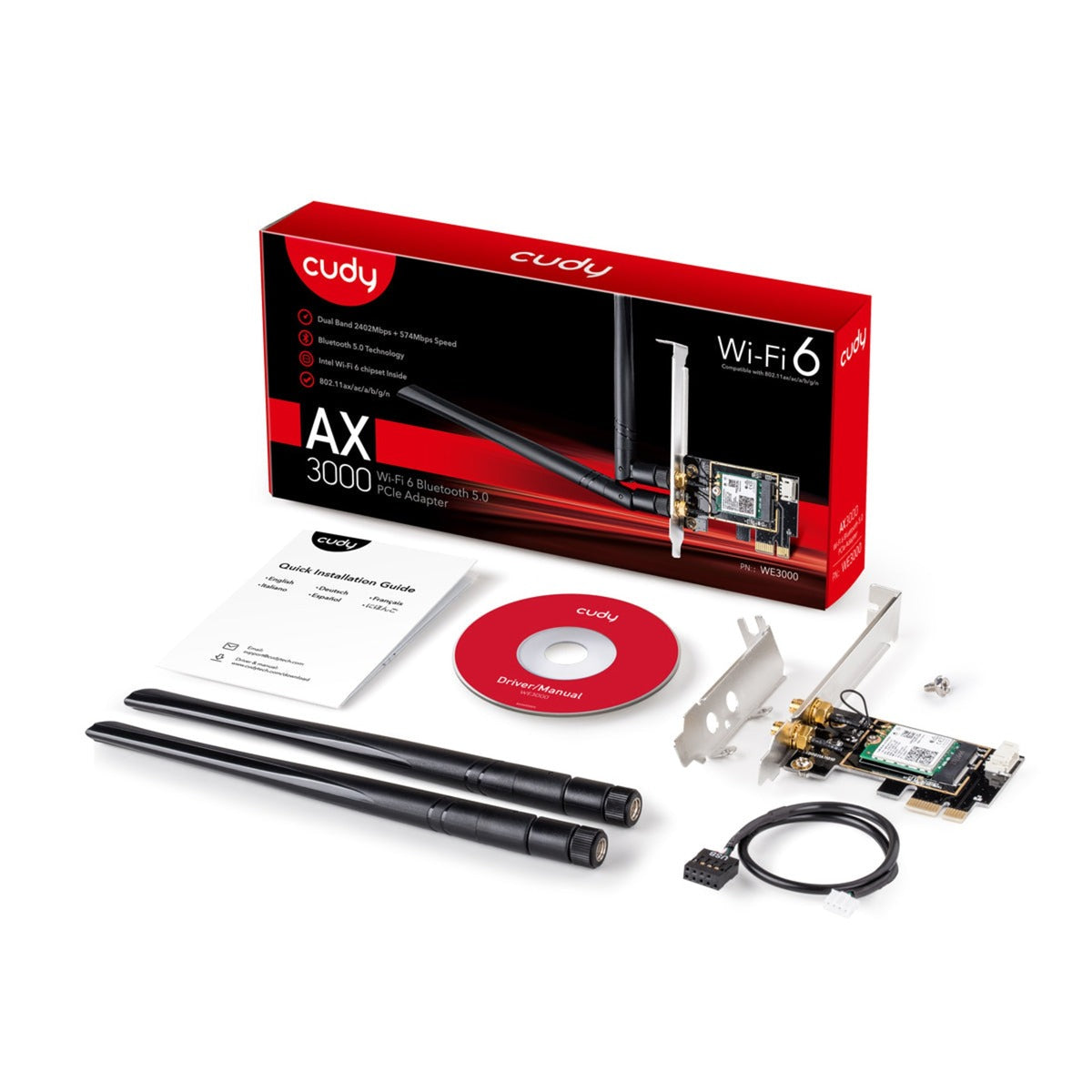 Cudy AX3000 Wi-Fi 6 Bluetooth PCI-E Adapter