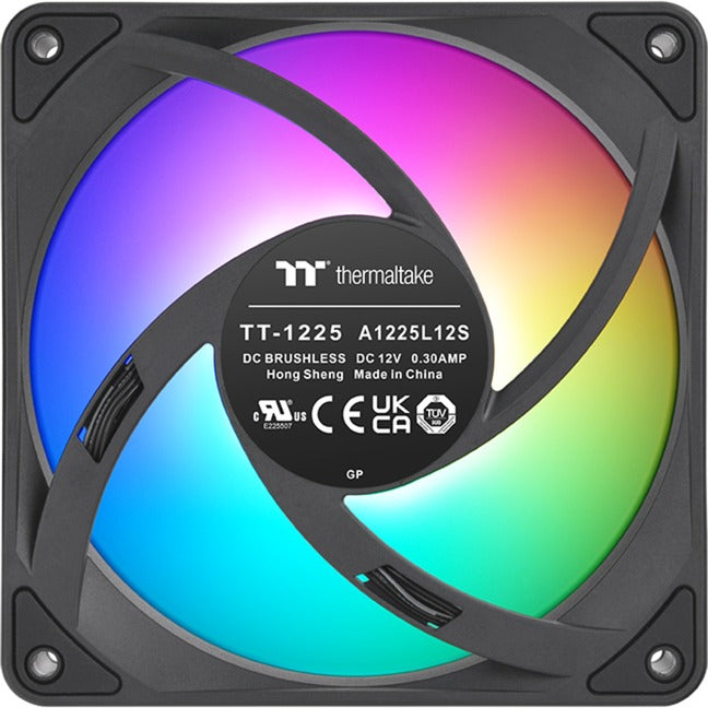 Thermaltake CT120 EX Ventola di raffreddamento per PC con sincronizzazione inversa Arbb (pacchetto da 3 ventole) Ventole per case (Nero, 3 pezzi, 120 x 120 x 25 mm, PWM)