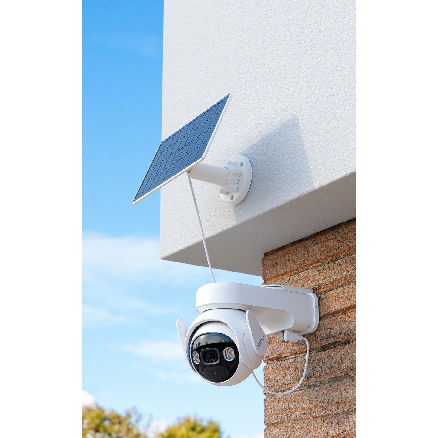 Imou cell pt con telecamera di sicurezza a pannello solare (bianco, 100% wireless)