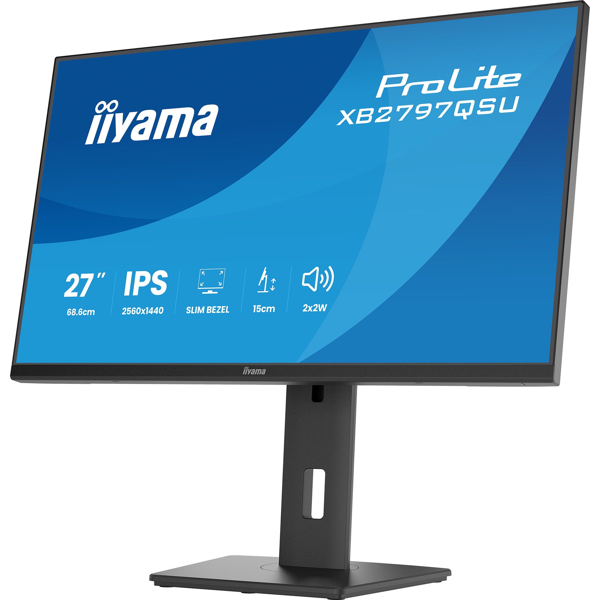 Monitor Iiyama prolite xb2797qsu-b1 27 (negro (mate), HDMI, display port, USB, audio)