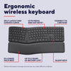 Trust Keyra wireless ergonomic keyboard (black, US layout, Bluetooth 2.4G USB)