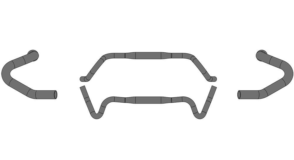 ERGOTEC STERGE GLIVER SCHEDE Urban Adventure Ø31.8x440 580 NERO