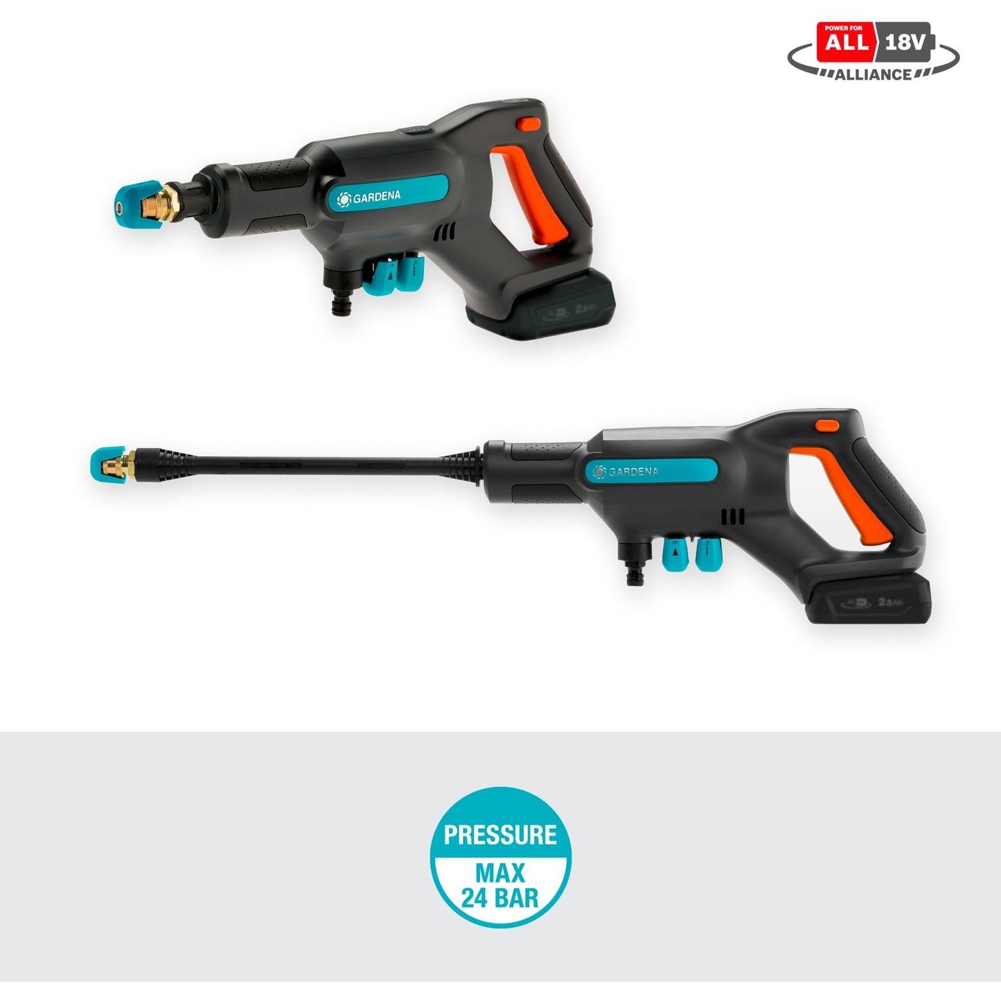 Gardena Aquaclean 24 18 V P4A set preparado