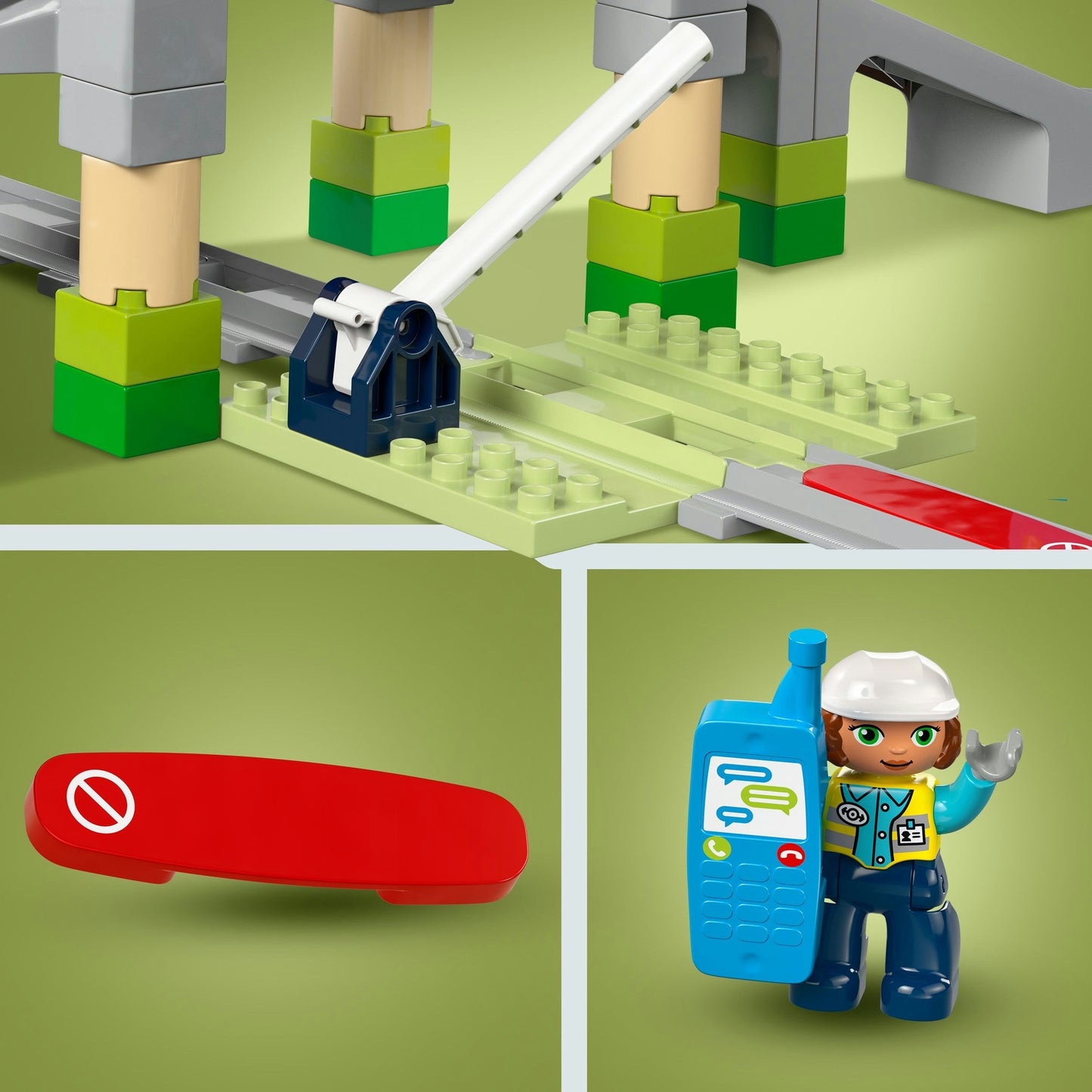 LEGO LEGO DUPLO TOWN 10426 Puente de trenes y rieles de expansión set