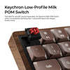 Keychron k3 max-h1w tastiera meccanica rgb edizione speciale interamente in legno (colore legno, layout us (qwerty), rosso latte, 75%, led rgb, pbt double-shot, hot swap, 2.4ghz | bluetooth 5.1 | usb-c)