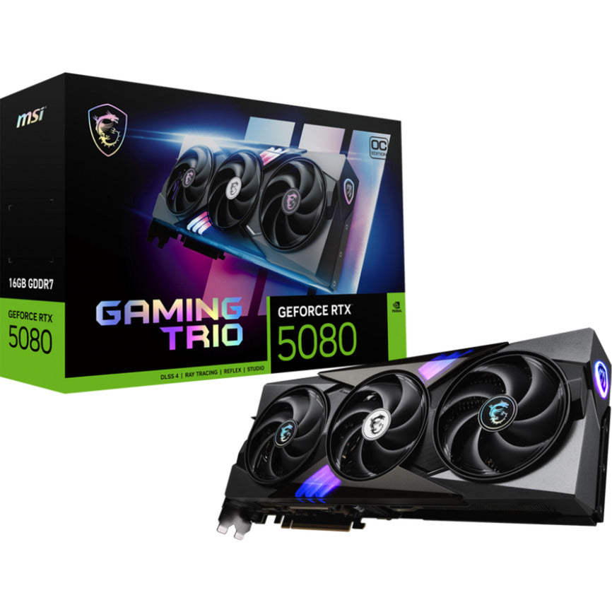 Scheda grafica MSI GeForce RTX 5080 16G Gaming Trio OC (3 porte display, 1 HDMI)