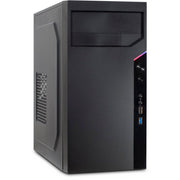 Inter-tech it-6505 reto mini tower behuizing (zwart | 2x usb-a) - afbeelding 1