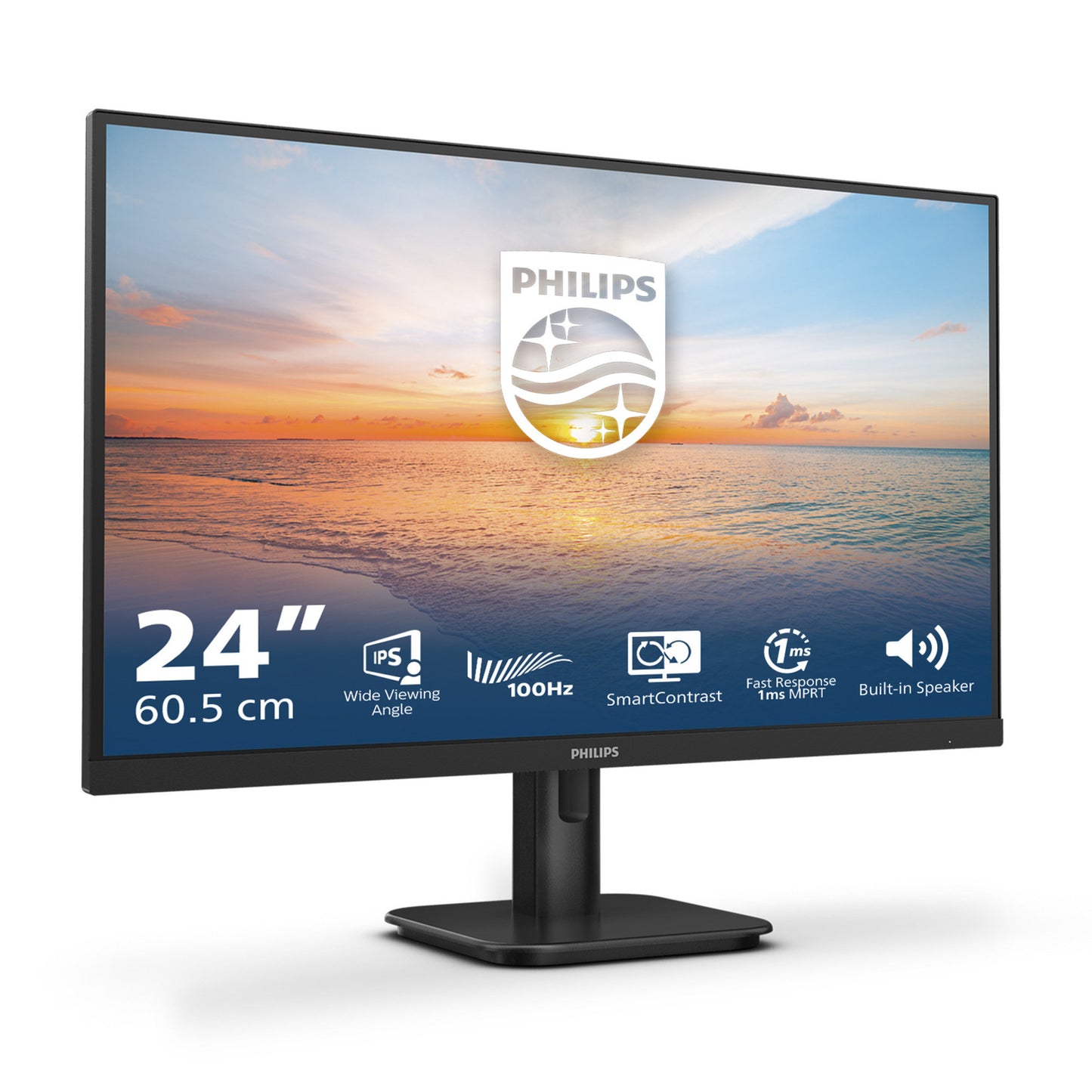 Monitor Philips 24e1n1200a 00 23,8 (negro, VGA, HDMI, display port, audio, 120 Hz)
