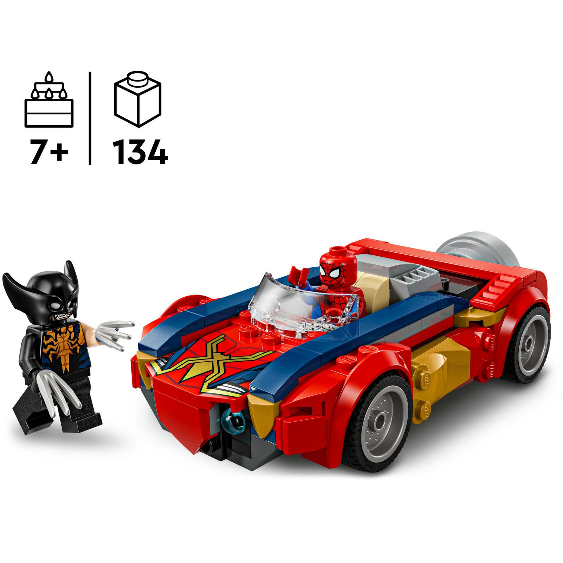 Lego Super Heroes 76336 L'auto Marvel Spider-Man contro Wolverine velenoso