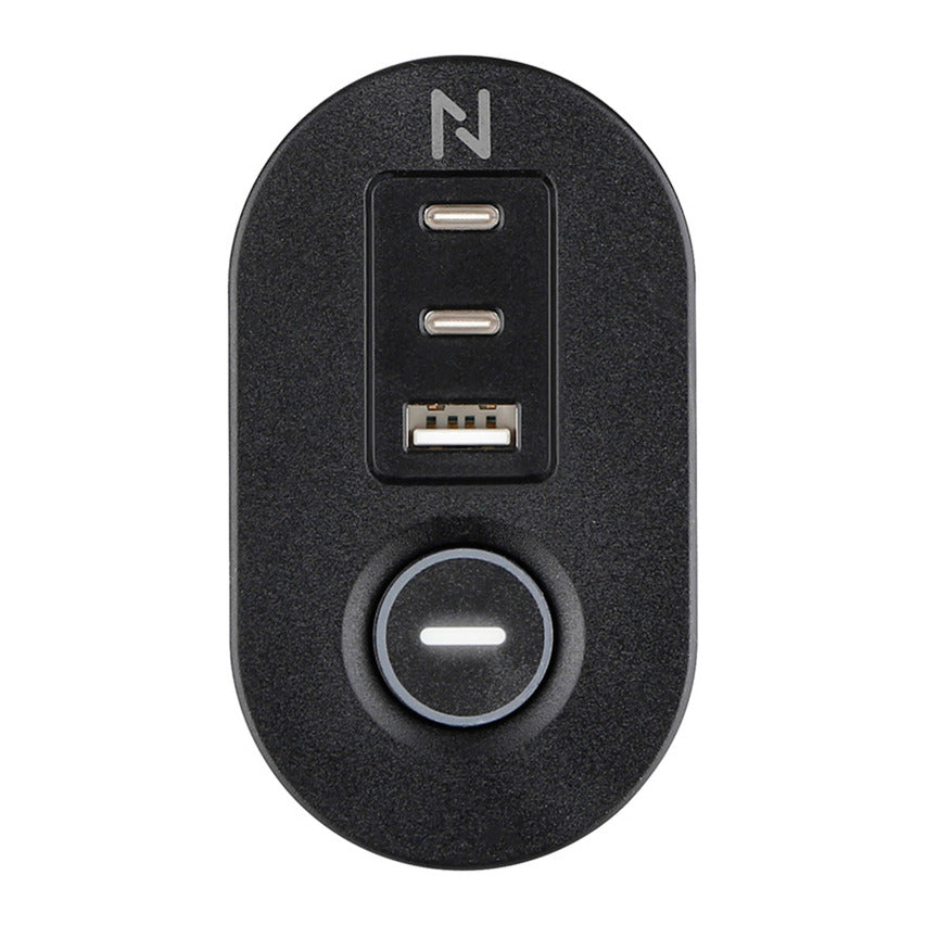 Neomounts DS22-840BL6 SECKE DE ESCRITO CON CLAMP, 1.4 m, interior, tipo F, plástico, negro, entrega de energía