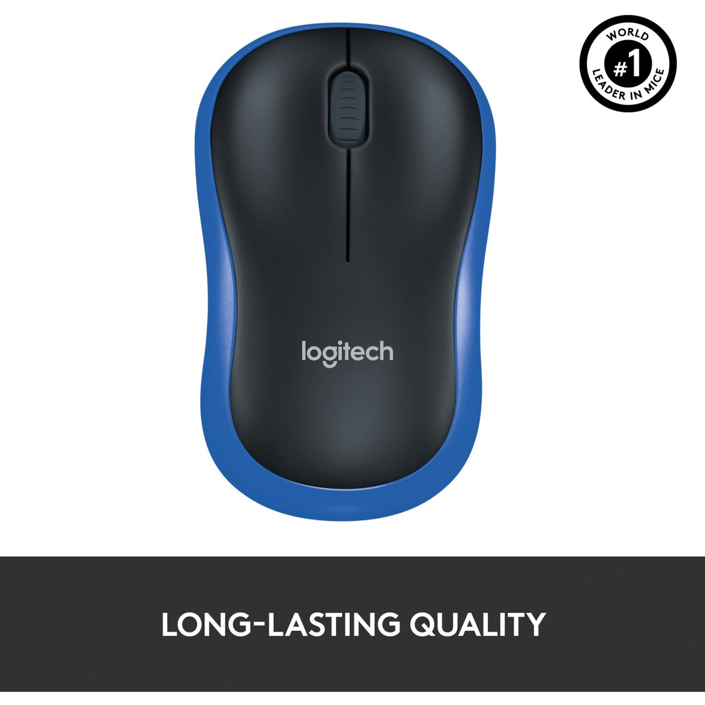 Mouse wireless Logitech m185 (blu, vendita al dettaglio)