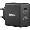 Lenovo dual USB-C (65W) gan (negro, 2x USB-C, suministro de energía)