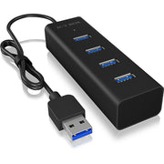 Icy box ib-hub1409-u3 4-port usb-hub (zwart) - afbeelding 2