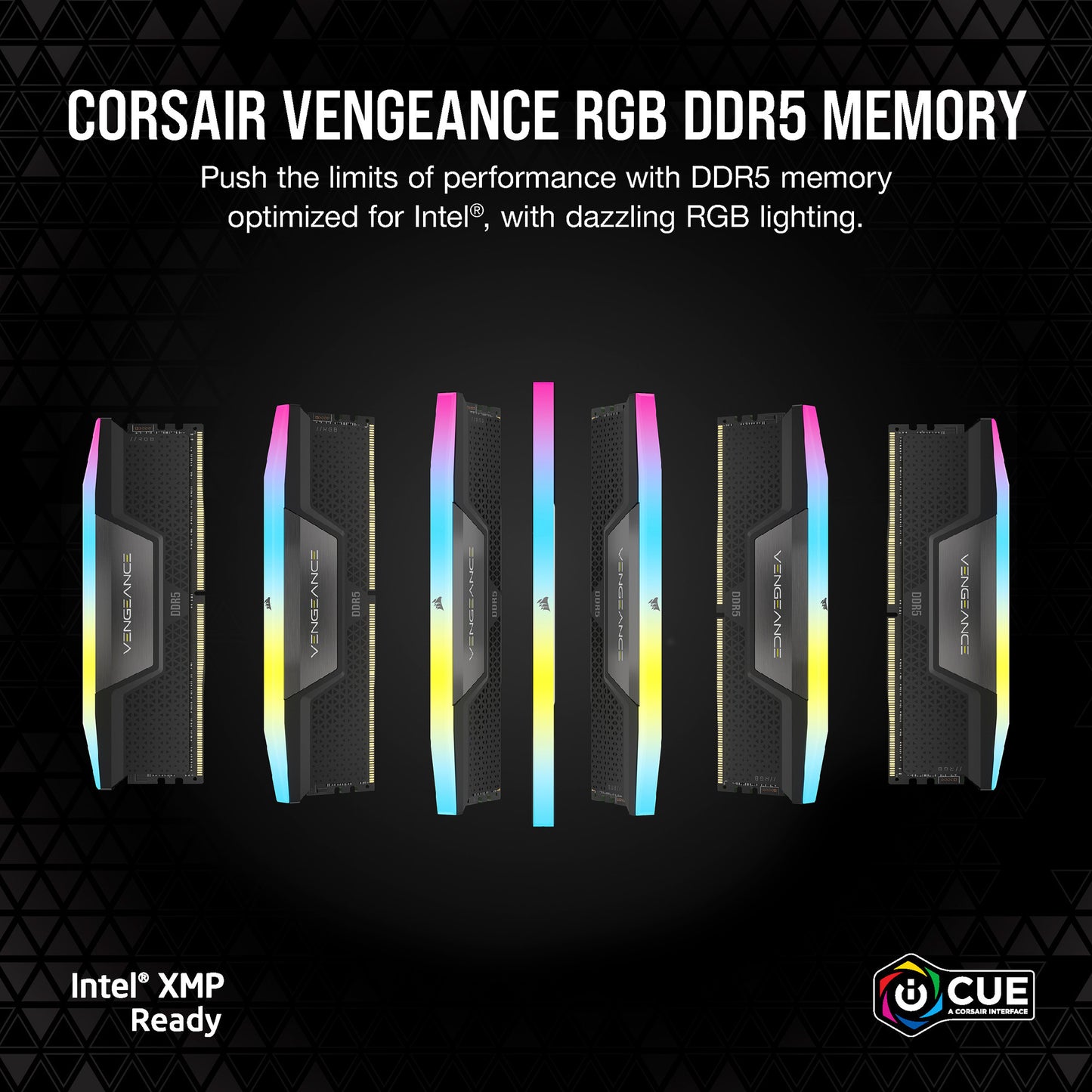 Corsair Vengeance RGB 32 GB DDR5-6000 (2x 16 GB) RAM (negro, cmh32gx5m2d6000z38, xmp, expo)