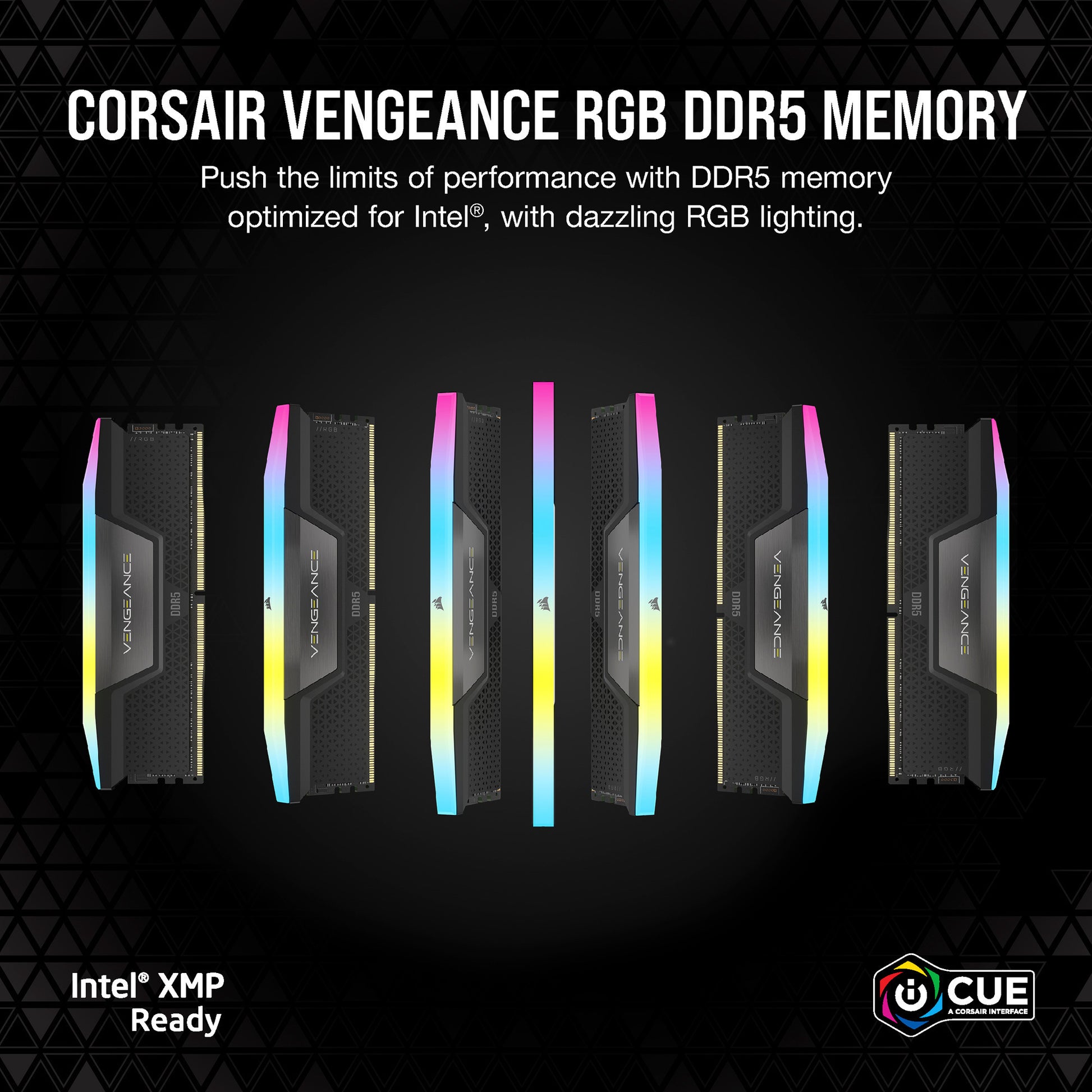 Corsair Vengeance RGB 32 GB DDR5-6000 (2x 16 GB) RAM (negro, cmh32gx5m2d6000z38, xmp, expo)
