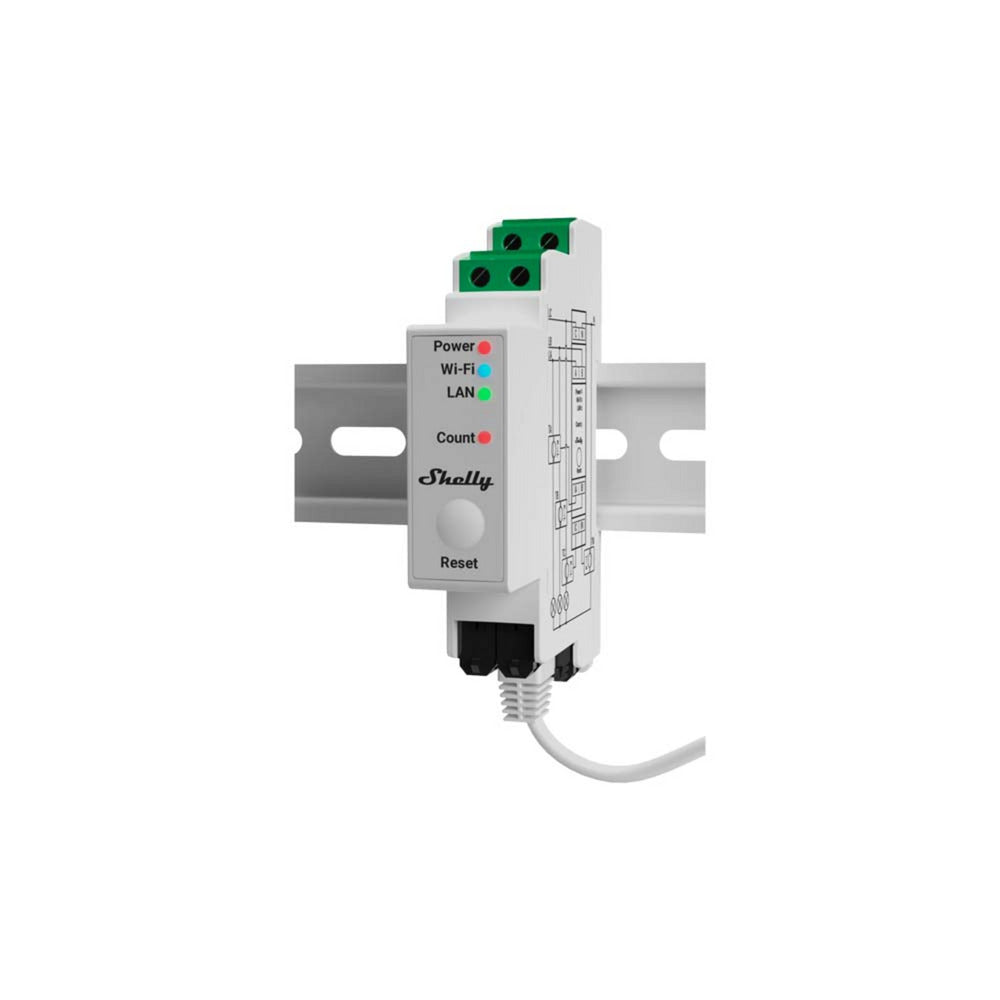 Dispositivo de medición Shelly pro 3em-120a v2 (blanco, lan, wifi, bluetooth)