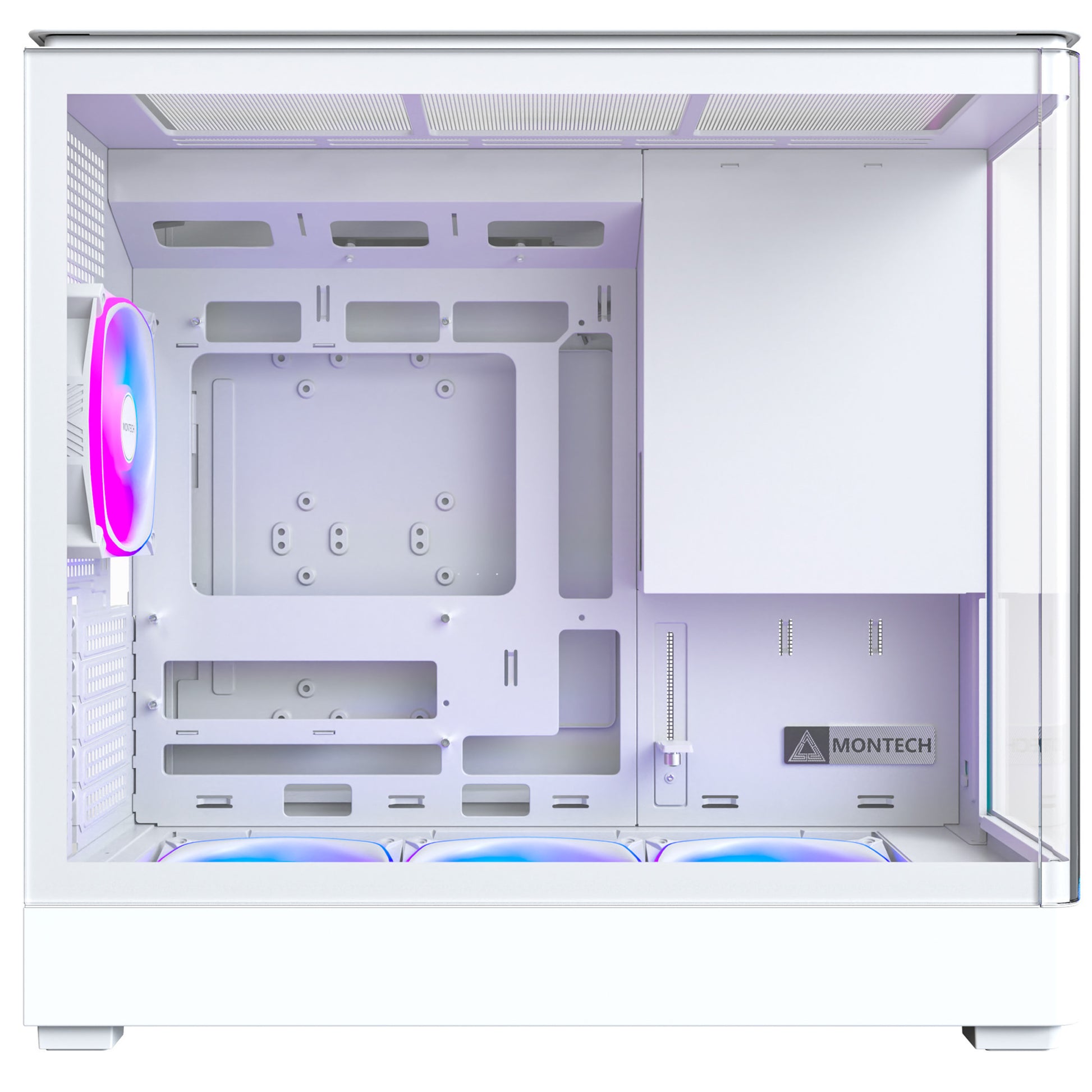 Carcasa torre midi montech king 15 pro (blanca | 2x USB-A | 1x USB-C | RGB | ventana)