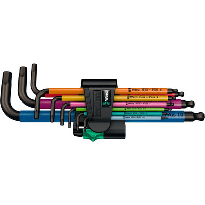 Waa 950 9 hex-plus multicolore 1 set di chiavi a punta, metr