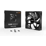Be quiet! pure wings 3 pwm case fan (zwart, 140 x 140 x 25 mm) - afbeelding 3