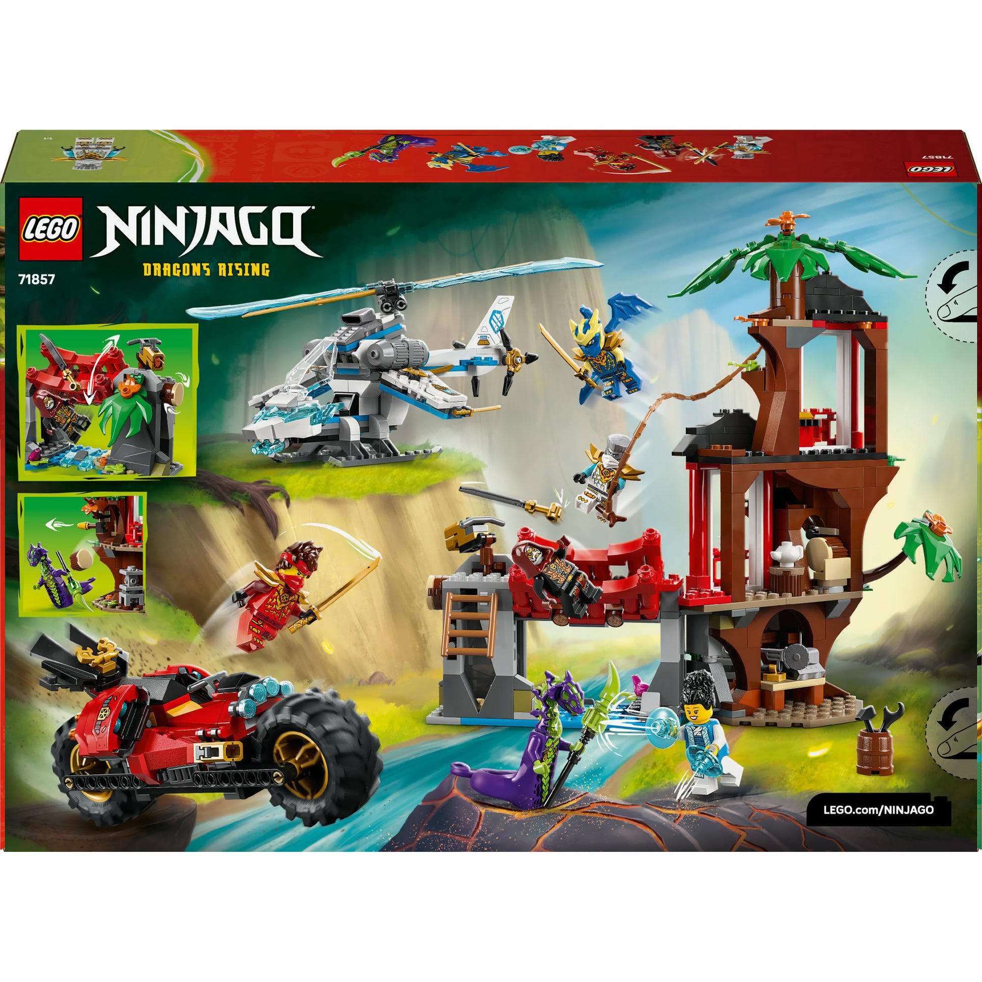Veicoli ninja Lego Ninjago 71857 nella casa sull'albero