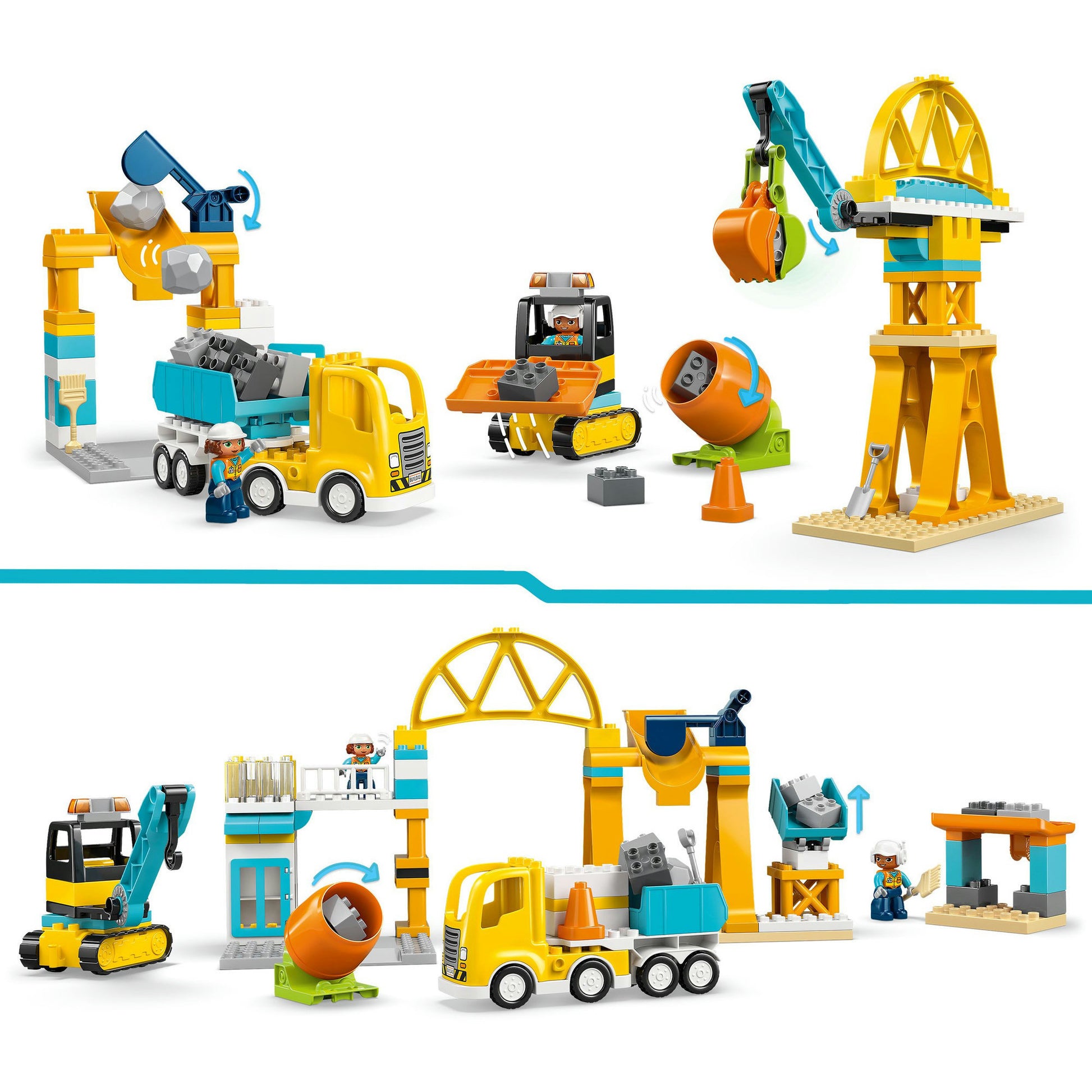 Lego duplo town 10476 3 en 1 sitio de construcción y vehículos