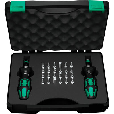 Wera 7440 41 kraftform momentschroevendraaier-set 0,3-3,0 nm (zwart groen, 26‑delig)